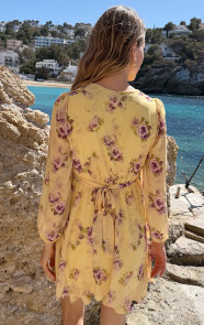 Long-Sleeve-V-neck-Dress-Flower-Yellow-66-2