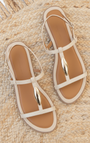 Luxury-Flat-T-Strap-Sandals-Beige-AI