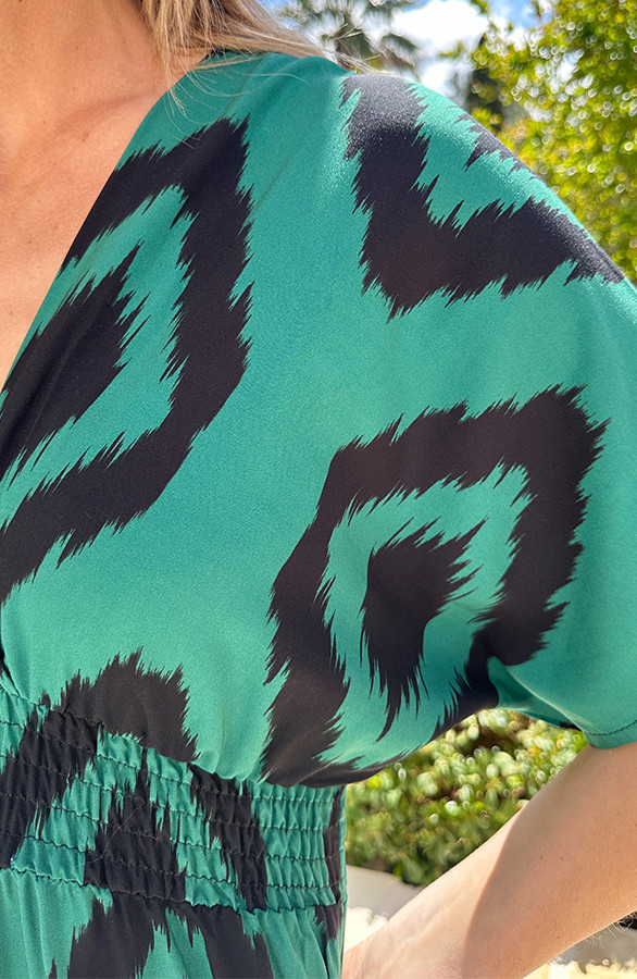 Maxi-Dress-Oversized-Print-Smaragd-1