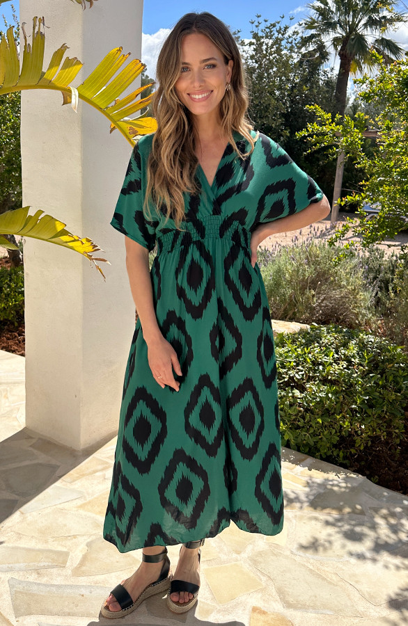 Maxi-Dress-Oversized-Print-Smaragd-4