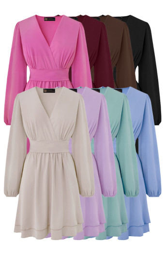 Must-have-Kleider mit V-Ausschnitt und Schleifendetail