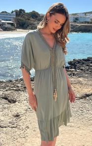 Oversized-Jurk-Gouden-Detail-Army-6615