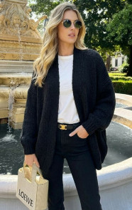 Oversized-Knitted-Vest-Zwart