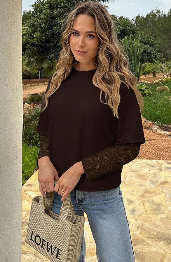 Oversized-Lace-Sleeve-T-shirt-Choco-66-2