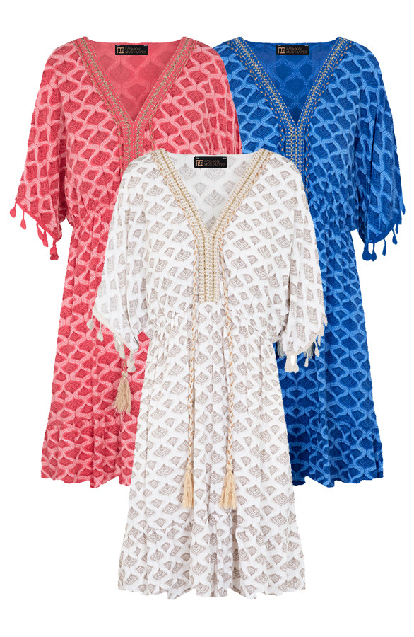Oversized-jurk-gouden-detail-print