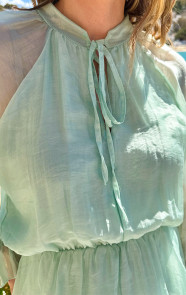 Silk-Jurk-Lange-Mouw-Mint-5