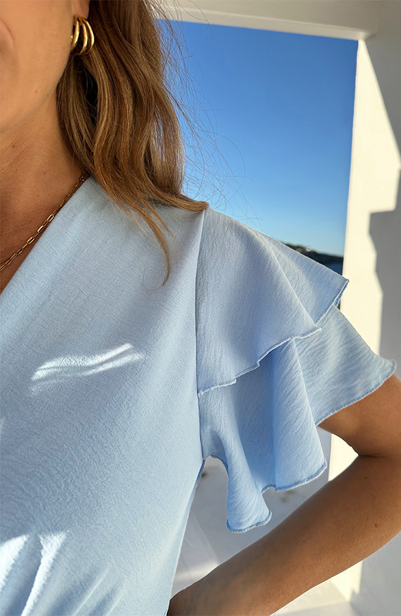 Smocked-Waistband-Dress-Short-Sleeve-Baby-Blue-3
