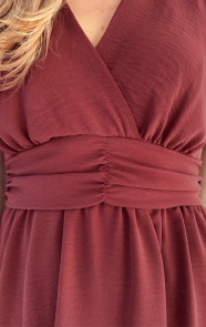 Smocked-Waistband-Dress-Short-Sleeve-Dust-Roze-4-66