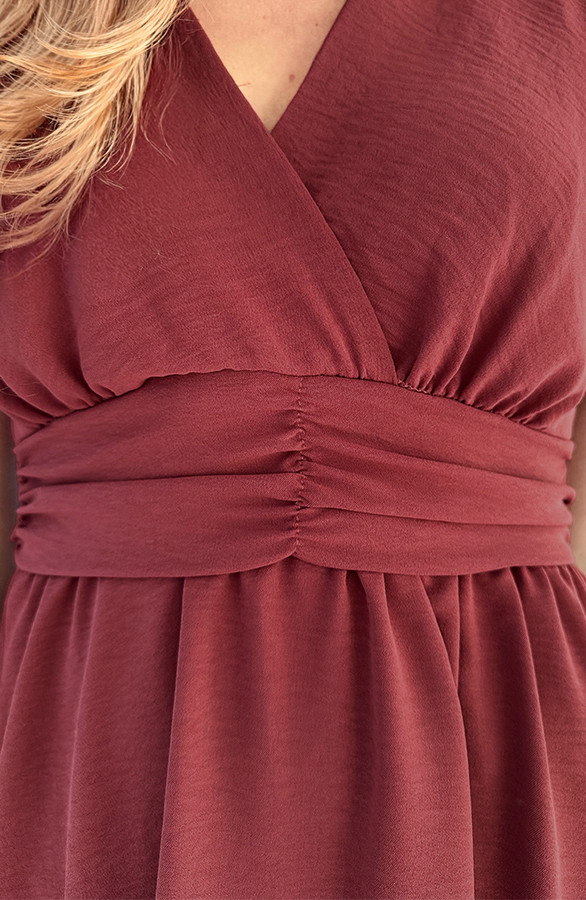 Smocked-Waistband-Dress-Short-Sleeve-Dust-Roze-4-66