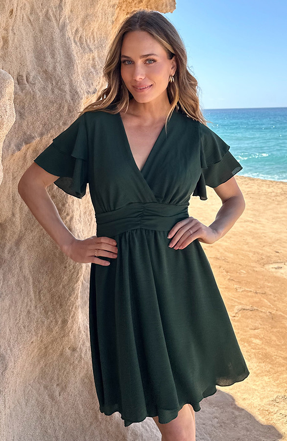 Smocked-Waistband-Dress-Short-Sleeve-Smaragd-9