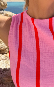 Stripe-Ballon-Top-Mousseline-Red-Pink-4