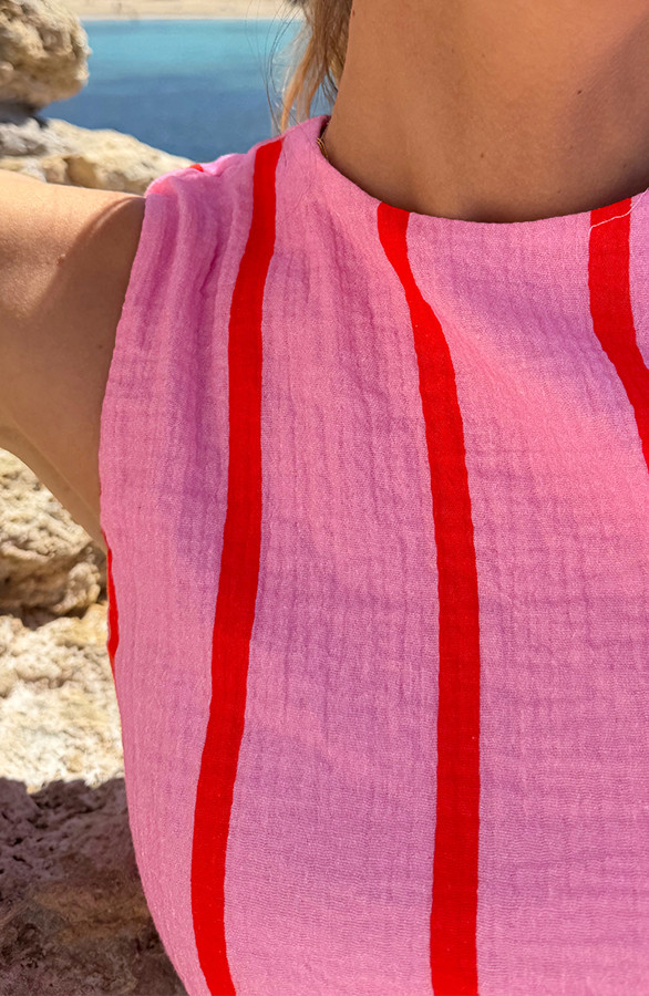 Stripe-Ballon-Top-Mousseline-Red-Pink-4