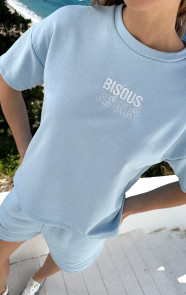 Sweat-T-Shirt-Bisous-Bisous-Baby-Blauw-20
