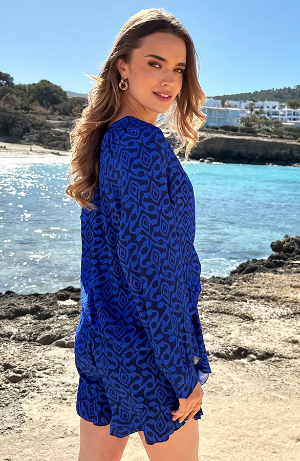 Viscose-Blouse-Met-Print-Kobalt-Blue-2