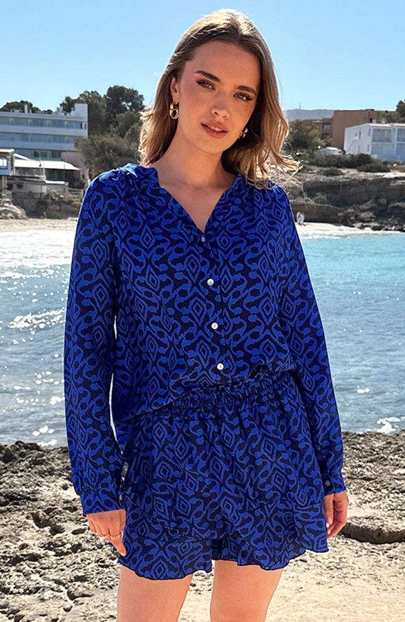 Viscose-Skort-Kobalt-Blue-1