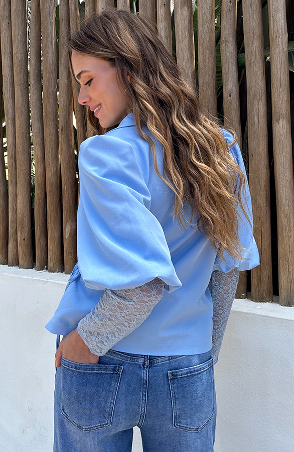 Wrap-Blazer-Puff-Short-Sleeve-Baby-Blue-2