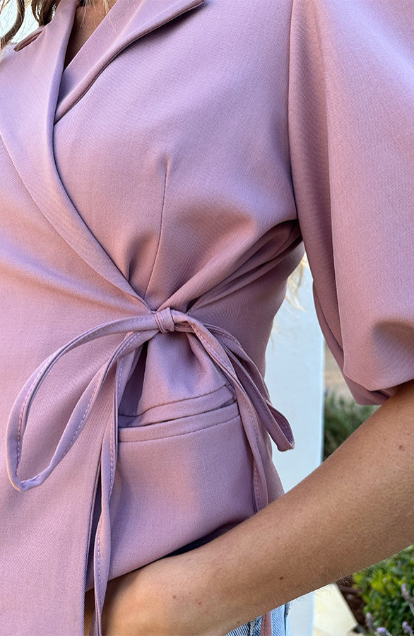 Wrap-Blazer-Puff-Short-Sleeve-Mauve-1