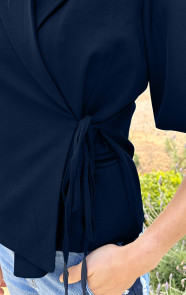 Wrap-Blazer-Puff-Short-Sleeve-Navy-1
