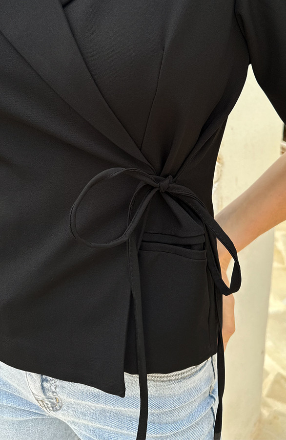 Wrap-Blazer-Puff-Short-Sleeve-Zwart-66-1