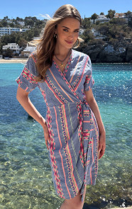 Wrap-Dress-Print-Jeansblauw-4