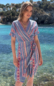 Wrap-Dress-Print-Jeansblauw-8