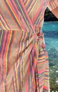Wrap-Jurk-Gestreepte-Print-Neon-1
