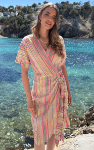 Wrap-Jurk-Gestreepte-Print-Neon-5