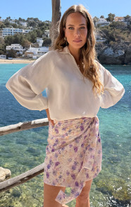 Wrap-Skirt-Romantic-Embroidery-Flower-Print-Lila-5
