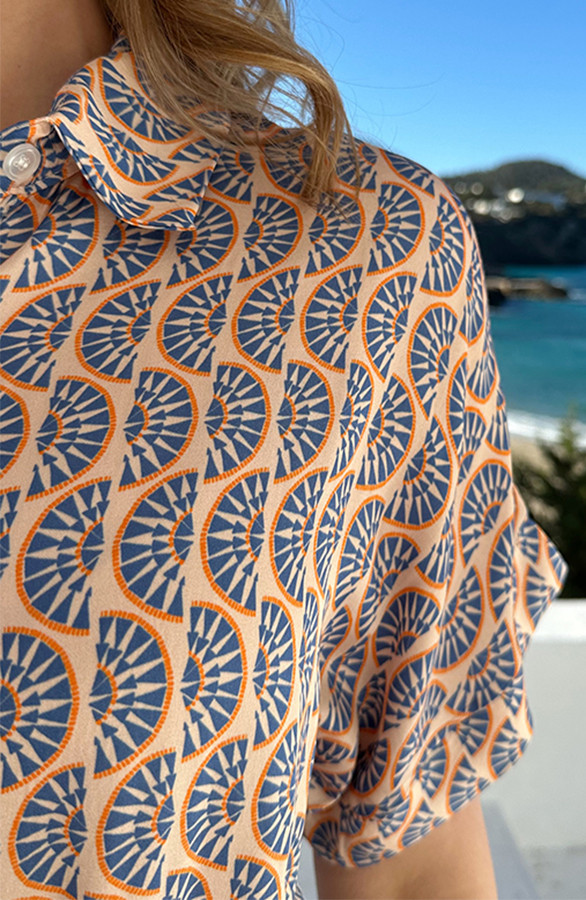 Knopen-Midi-Jurk-Viscose-Blue-2