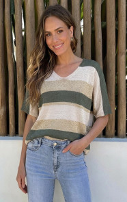 Lurex-Top-Met-Banen-Army-Goud-66-6