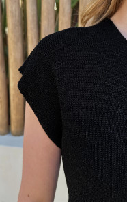 Lurex-V-Hals-Top-Zwart-2