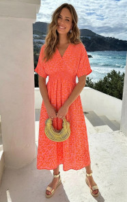 Maxi-Jurk-Mousseline-Leopard-Neon-Orange-66-1