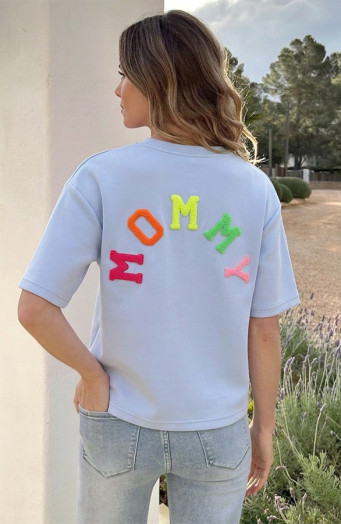Mama-T-Shirt Oversize Katoen Neon