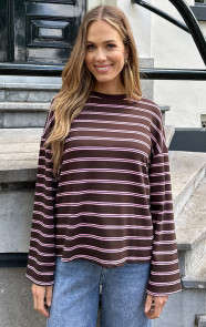 Oversized-Strepen-Top-Katoen-Tricolore-Choco-Pink-1