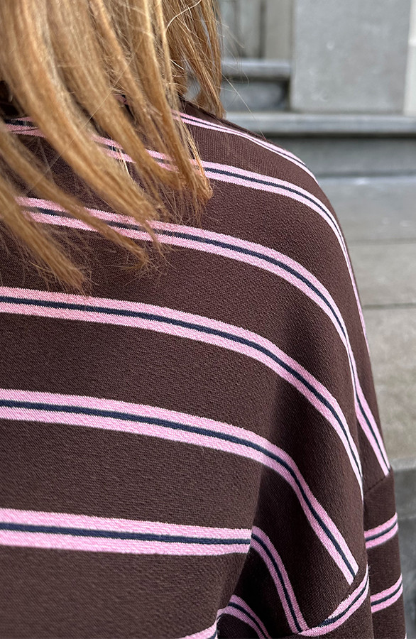 Oversized-Strepen-Top-Katoen-Tricolore-Choco-Pink-2