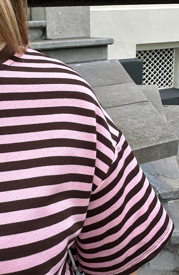 Strepen-T-Shirt-Katoen-Choco-Roze-2