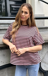 Strepen-T-Shirt-Katoen-Choco-Roze-6