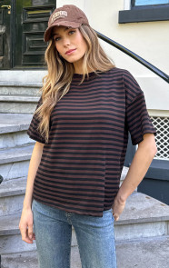 Strepen-T-Shirt-Katoen-Choco-Zwart-7