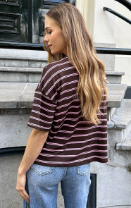 Strepen-T-Shirt-Katoen-Tricolore-Choco-Pink-4