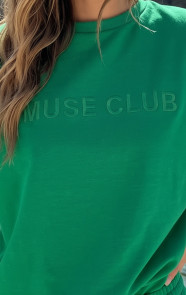 Sweat-T-Shirt-Muse-Club-Bright-Green-Embroidery-1