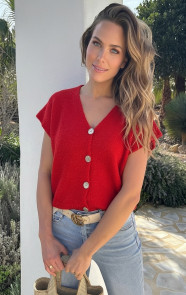 Cardigan-Short-Sleeve-Rood-58-4