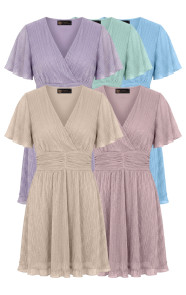 Lurex-waistband-short-sleeve-dresses