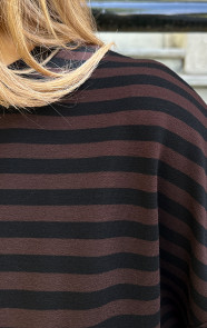 Oversized-Strepen-Top-Katoen-Choco-Zwart-2