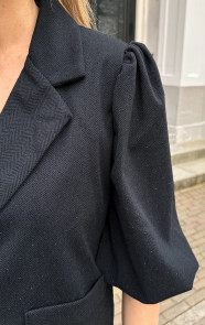 Ultra-Pof-Sleeve-Cropped-Blazer-Strass-Zwart-2