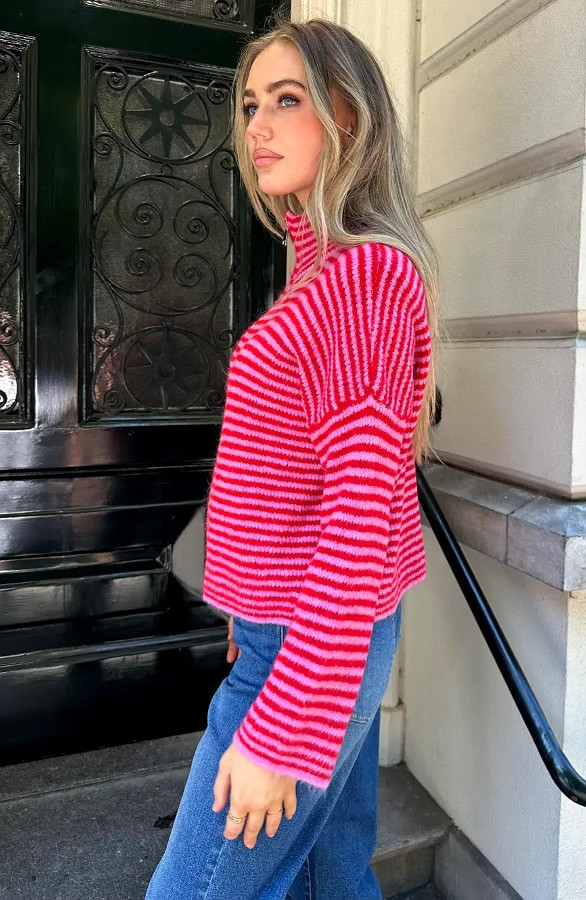 Gestreept-Vest-Soft-Met-Rits-Fuchsia-Rood-6-3