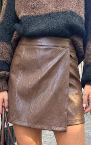 Leather-Look-Skort-Choco-56