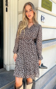 Luxury-V-hals-Jurk-Leopard-Choco-6-6