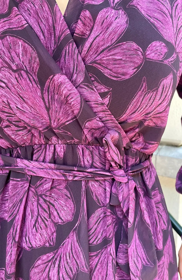 Maxi-V-hals-Jurk-Print-Paars-66-3