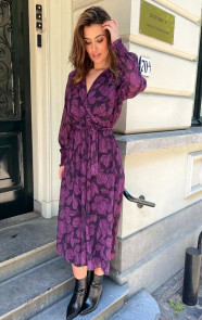 Maxi-V-hals-Jurk-Print-Paars-66-4