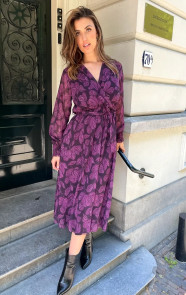 Maxi-V-hals-Jurk-Print-Paars-66-5